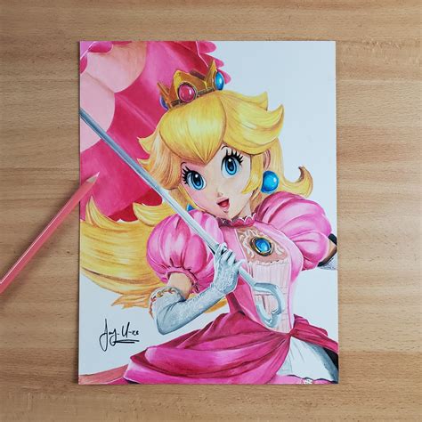 princess peach drawing|princess peach pencil drawing.